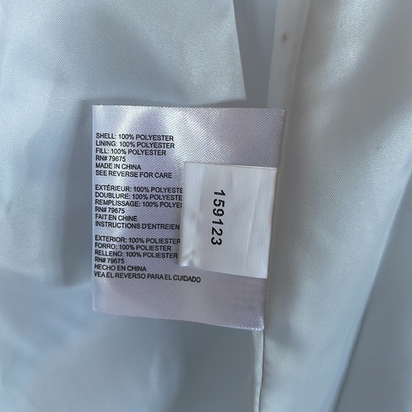 Brand New Michael Kors Opal Gray Quilted Stitch Logo Neck Zippered Jacket Coat - Picture 14 of 15